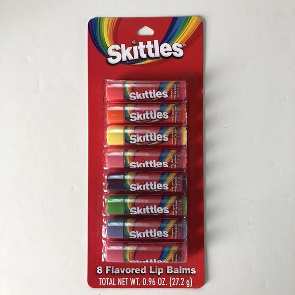 Skittles Assorted Flavored Lip Balm 8 Count Variety Flavors Candy New in Package - Picture 4 of 6
